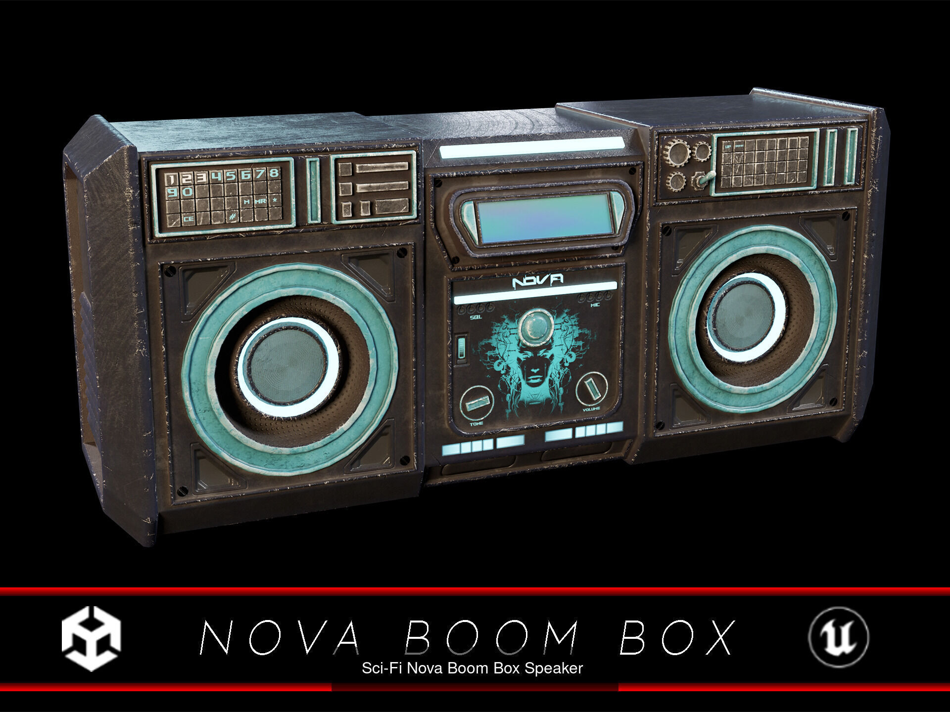 NOVA Sci-Fi Sound System 3D Model Collection_19