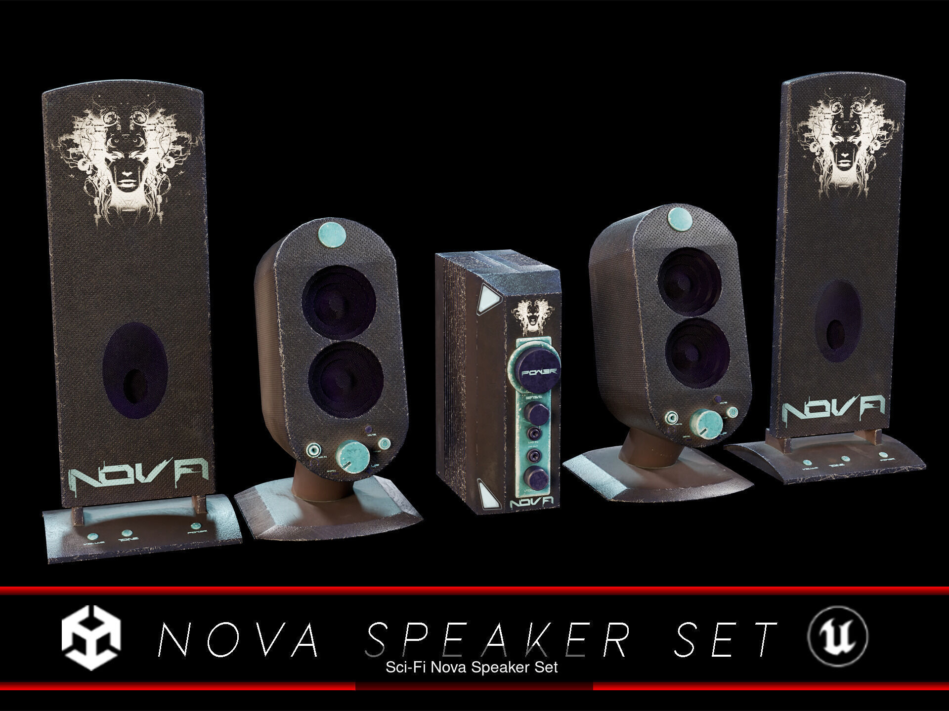 NOVA Sci-Fi Sound System 3D Model Collection_20