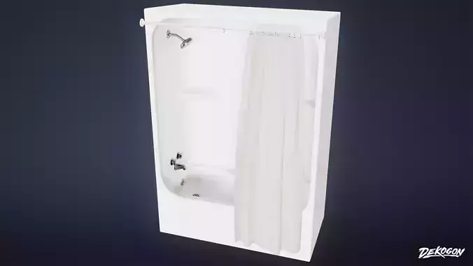 MOTEL - Bathtub 12 - LOW POLY AND NANITE