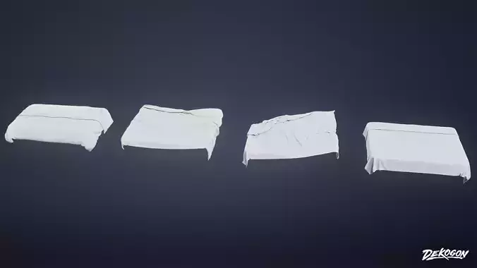 MOTEL - Bedding Set 01 - LOW POLY AND NANITE