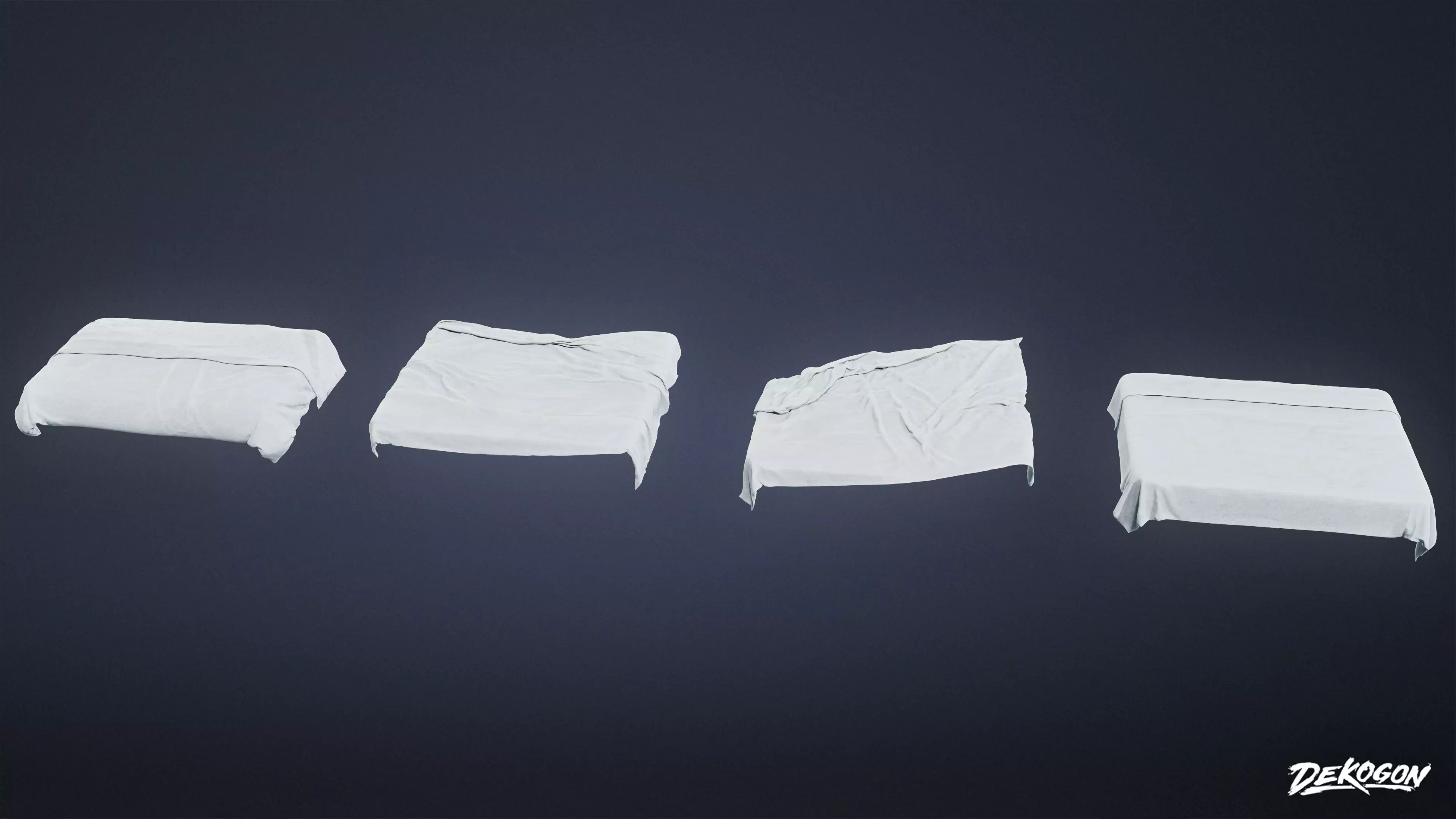 MOTEL - Bedding Set 01 - LOW POLY AND NANITE Low-poly 3D model