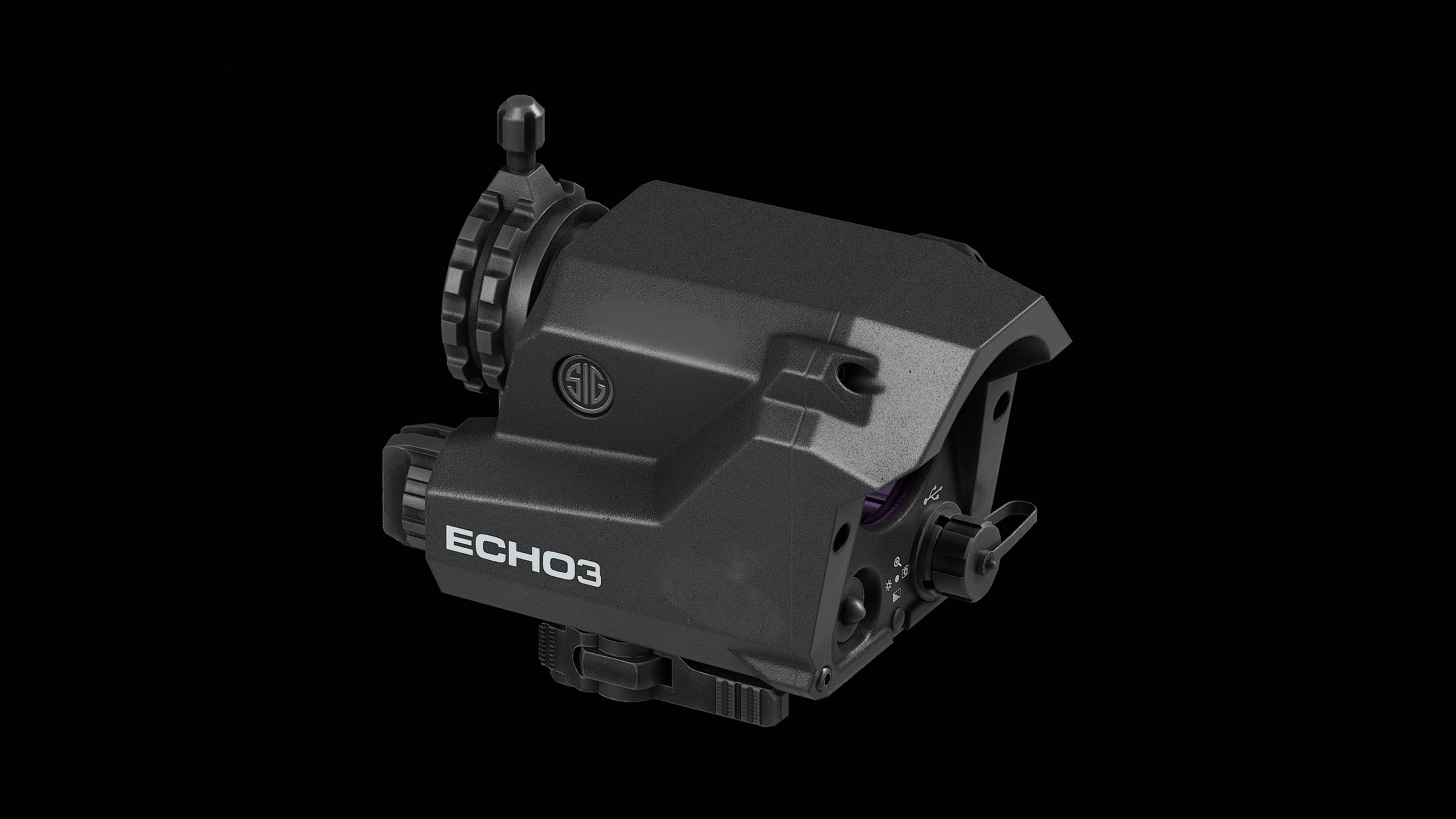 Sig Sauer Echo 3 Thermal Sight Low-poly 3D model_6