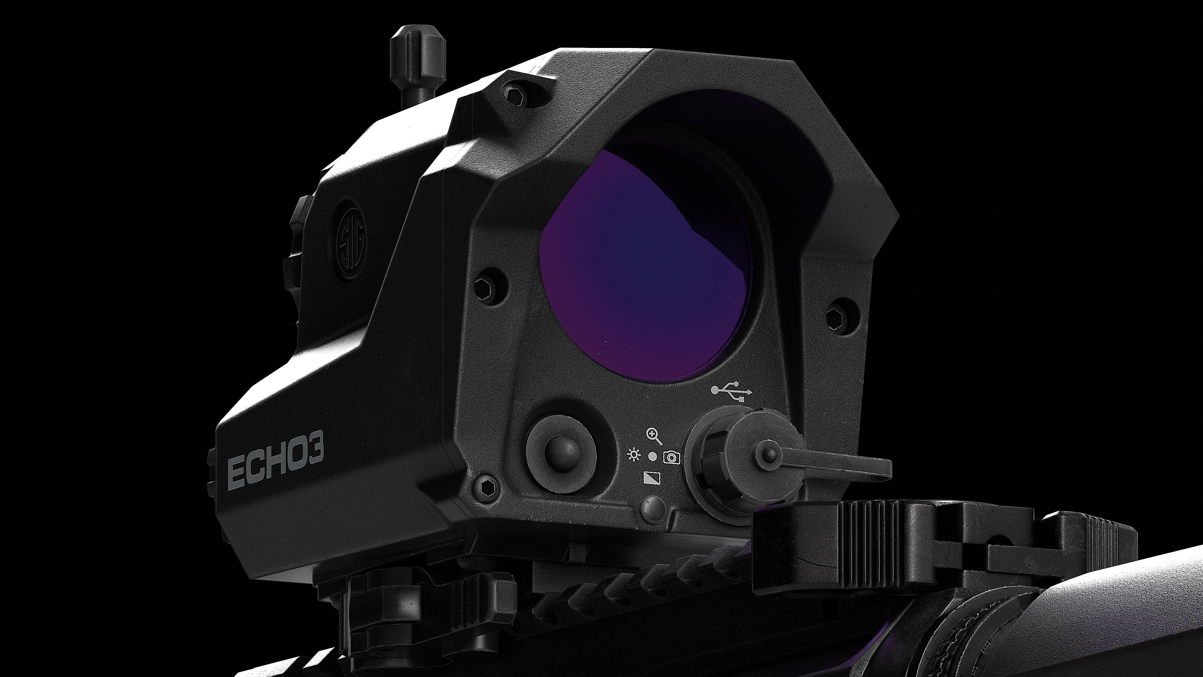 Sig Sauer Echo 3 Thermal Sight Low-poly 3D model_3