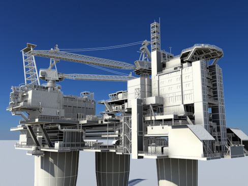 Oil Gas Platform 3D model_8