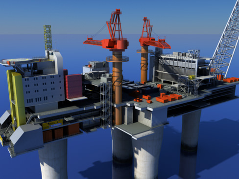 Oil Gas Platform 3D model_2