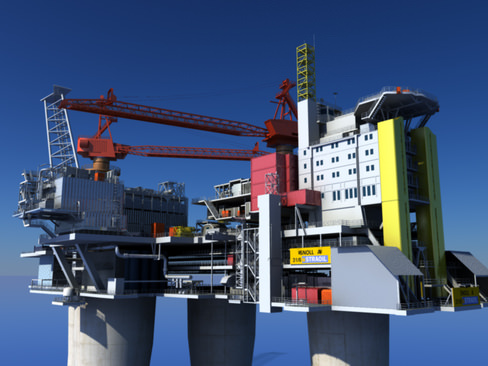 Oil Gas Platform 3D model_1