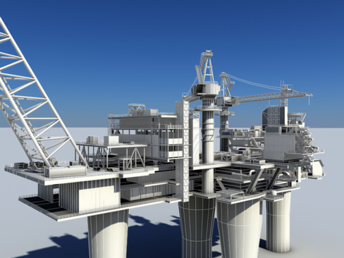 Oil Gas Platform 3D model_9