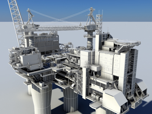 Oil Gas Platform 3D model_6
