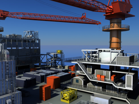 Oil Gas Platform 3D model_4