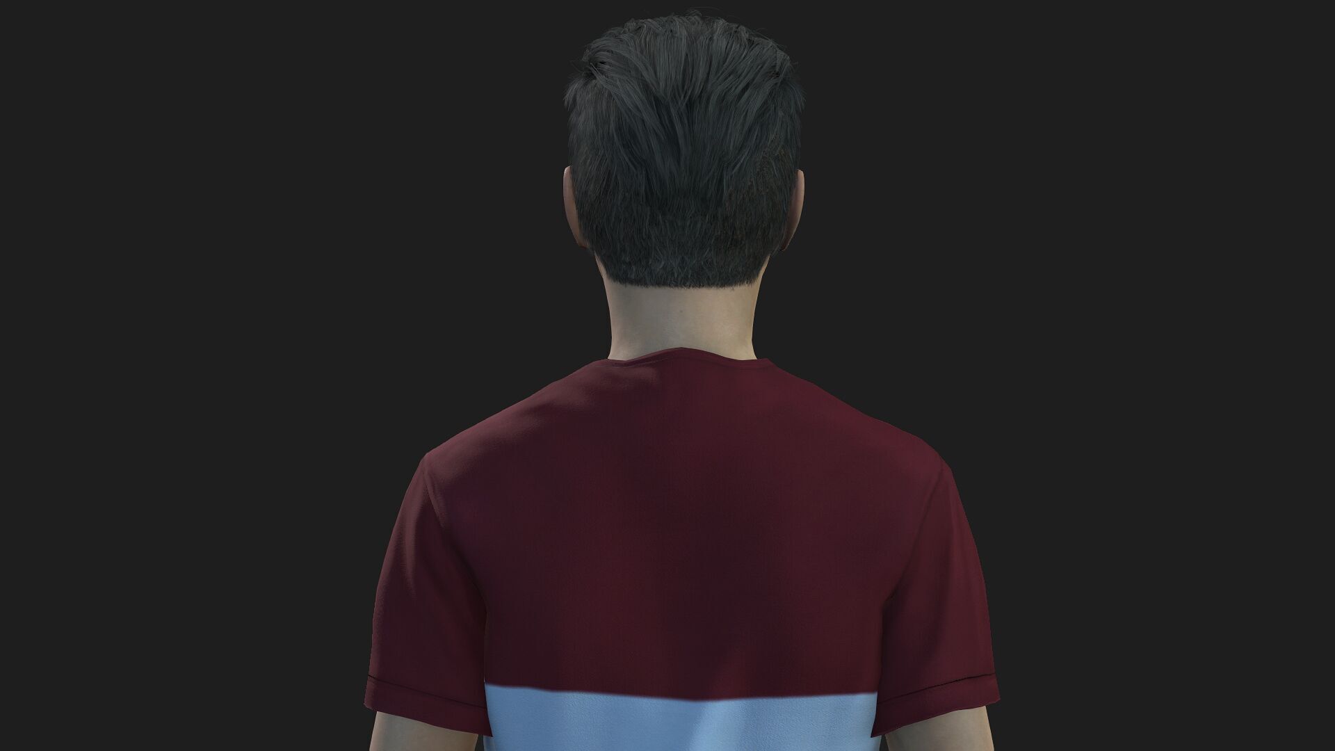 Young Boy 3D Character Rigged and Textured 3D model_5