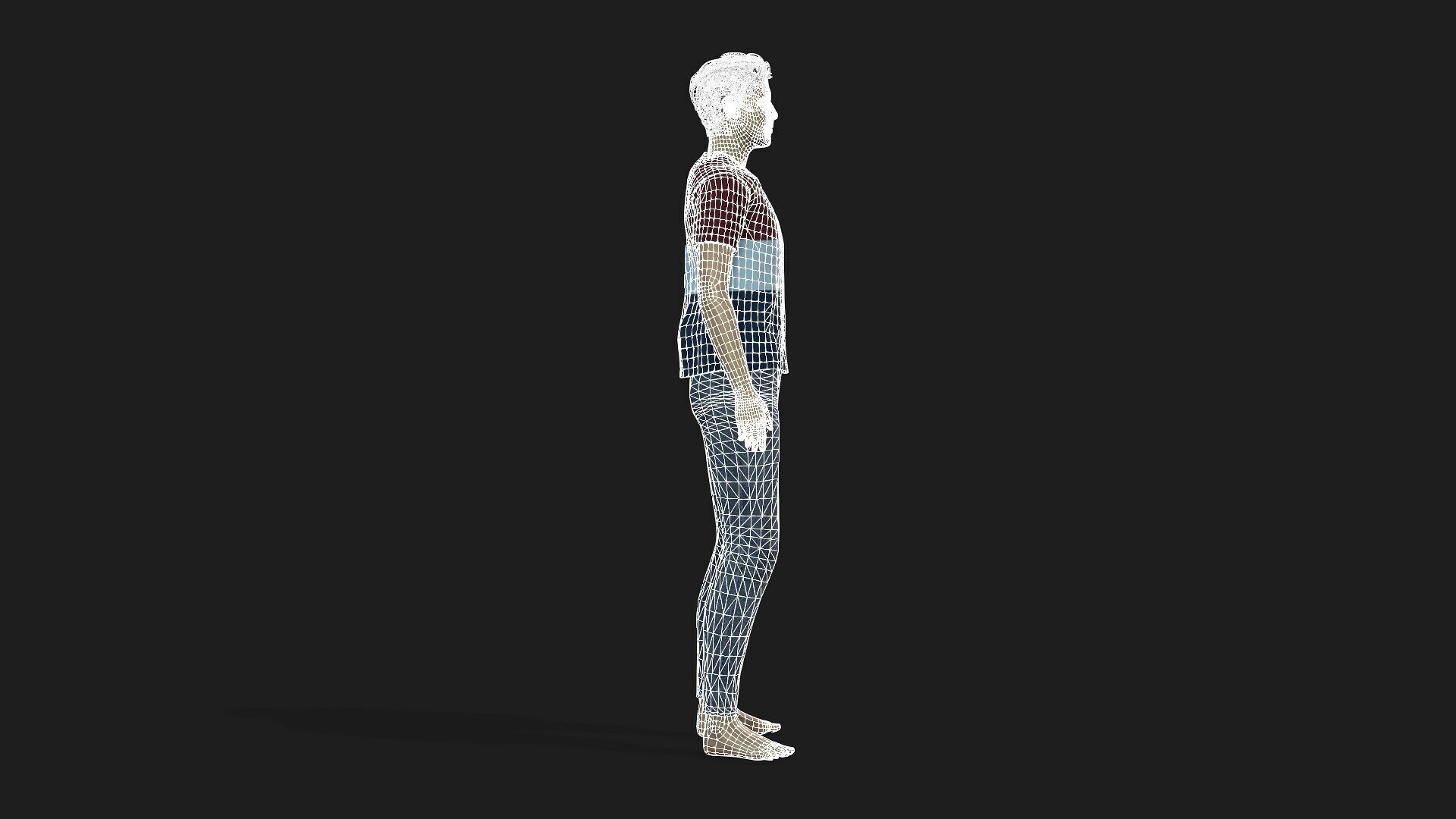 Young Boy 3D Character Rigged and Textured 3D model_12