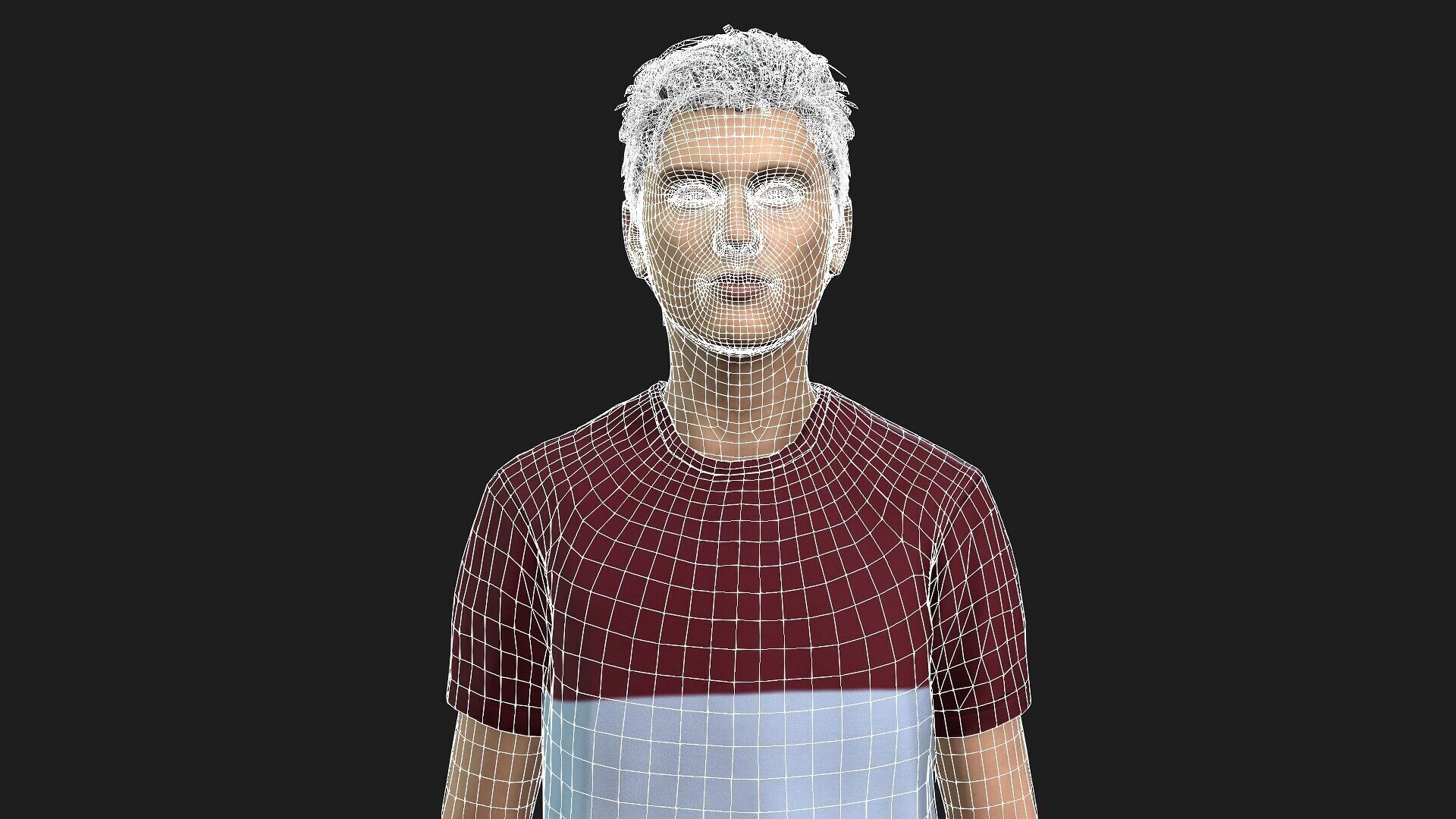 Young Boy 3D Character Rigged and Textured 3D model_16