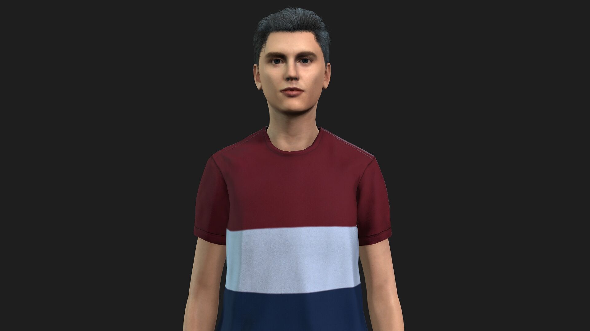 Young Boy 3D Character Rigged and Textured 3D model_6