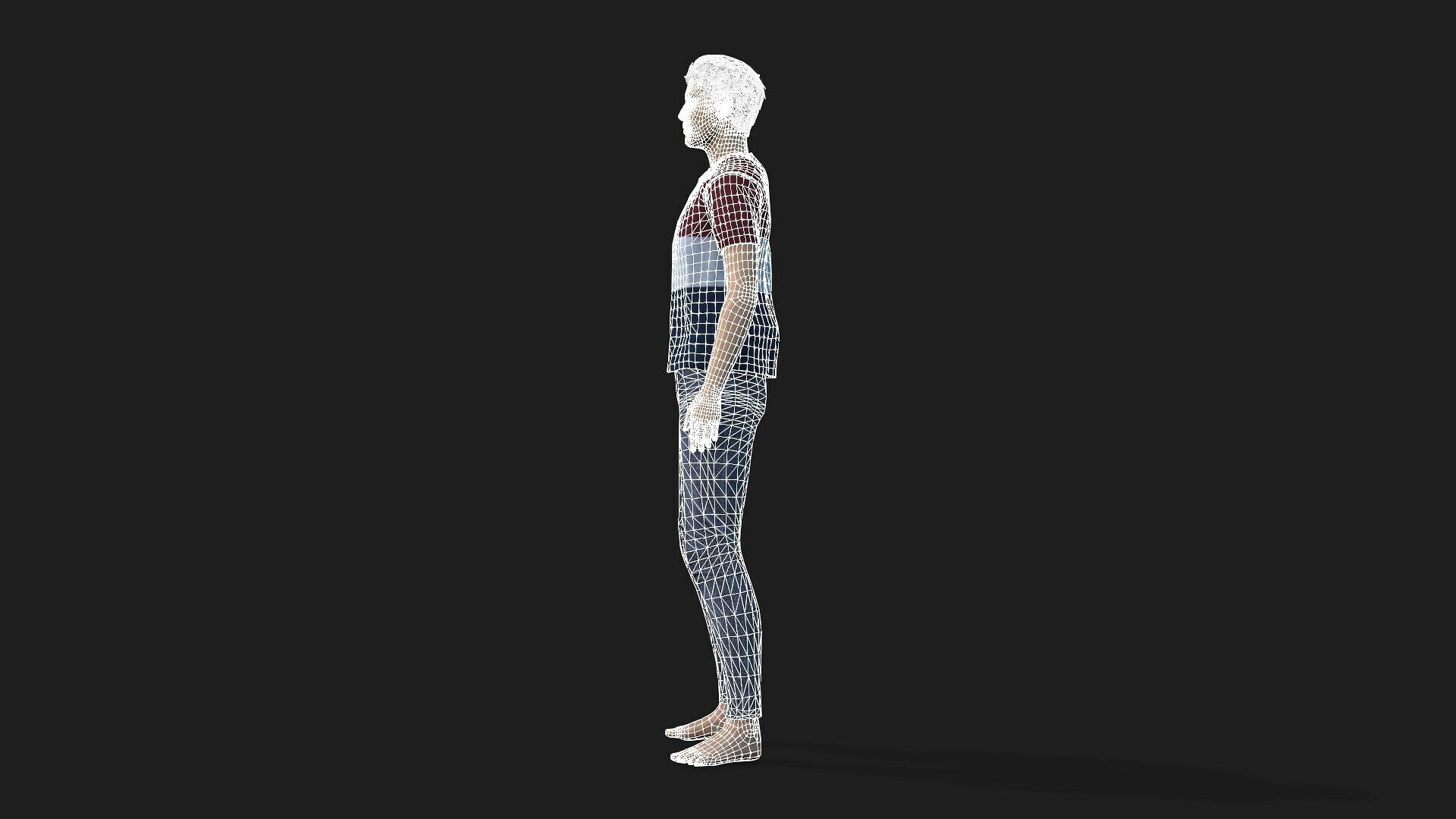 Young Boy 3D Character Rigged and Textured 3D model_13