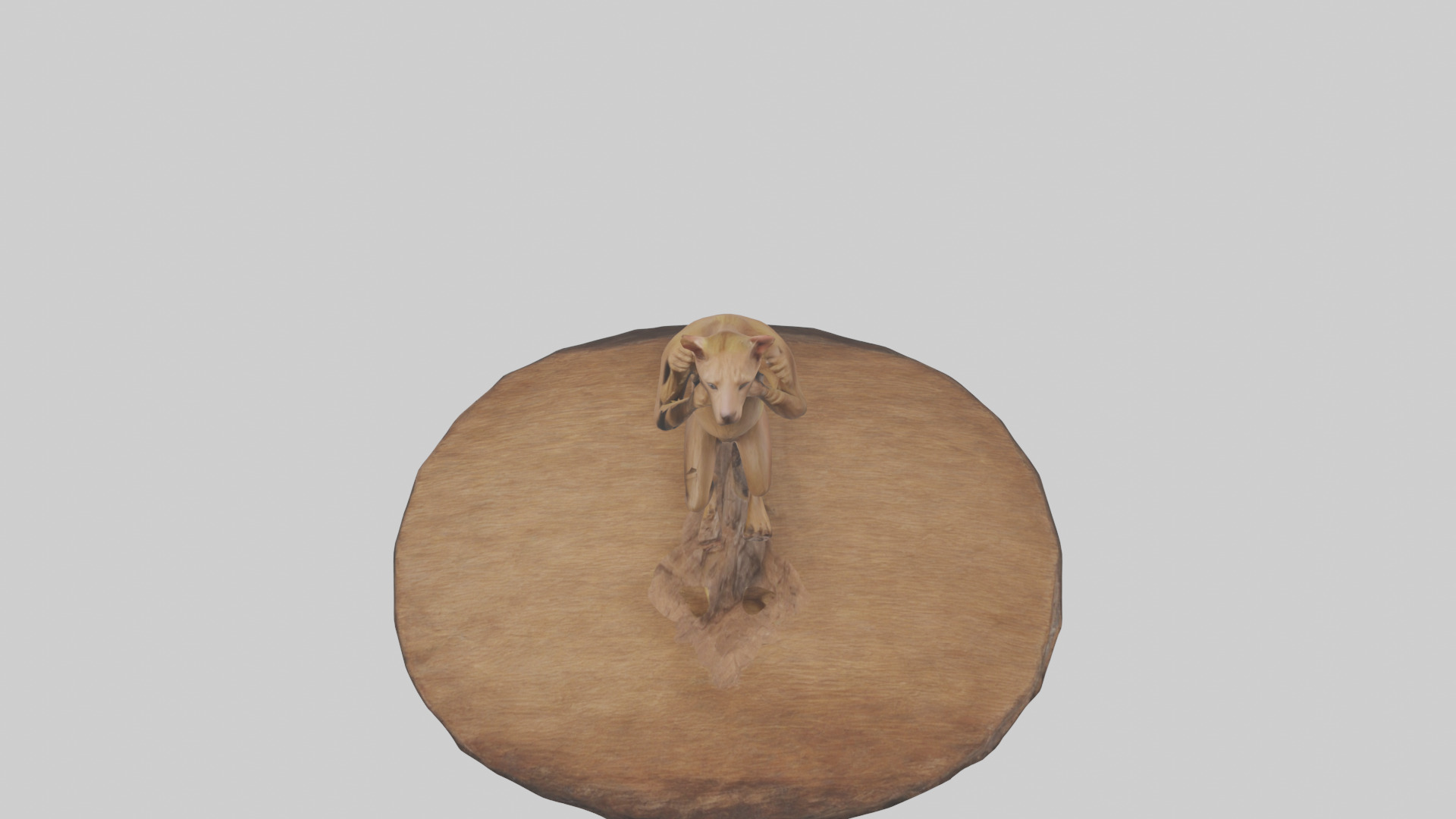 Fossa climbing tree model Low-poly 3D model_16