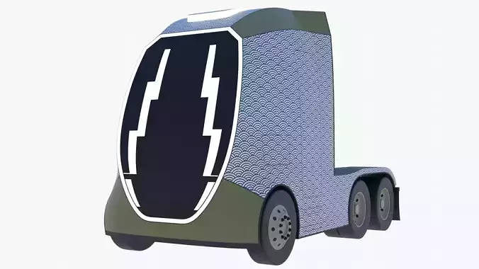 Future semitruck X PBR 3D model
