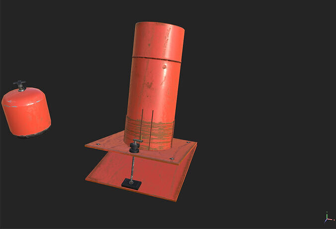 Barrack Buster improvised mortar Low-poly 3D model