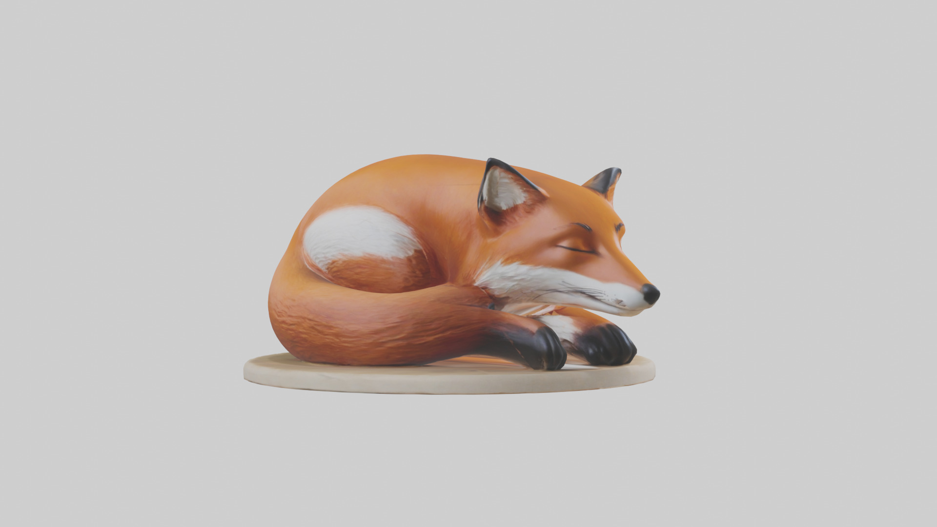 Fox sleeping model 3D model_11