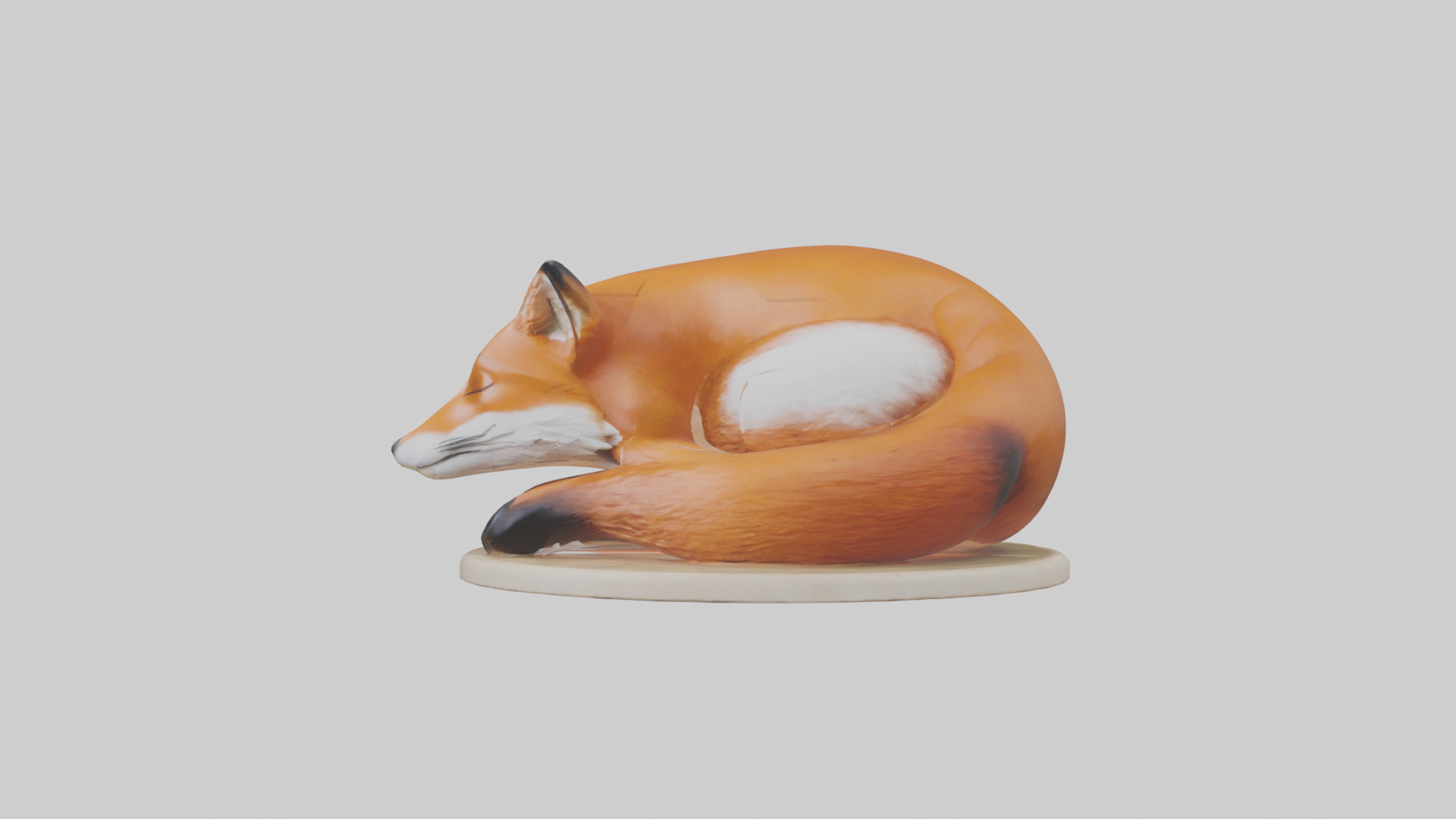 Fox sleeping model 3D model_12