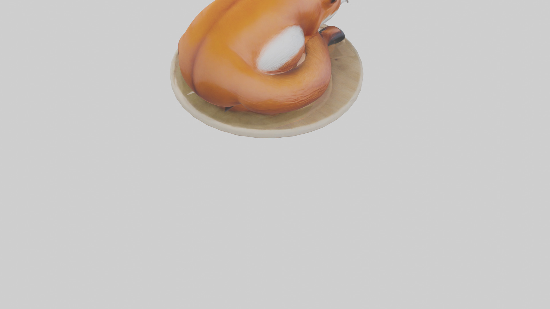 Fox sleeping model 3D model_4