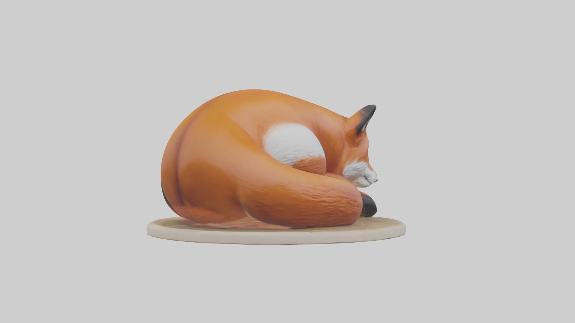Fox sleeping model 3D model_2
