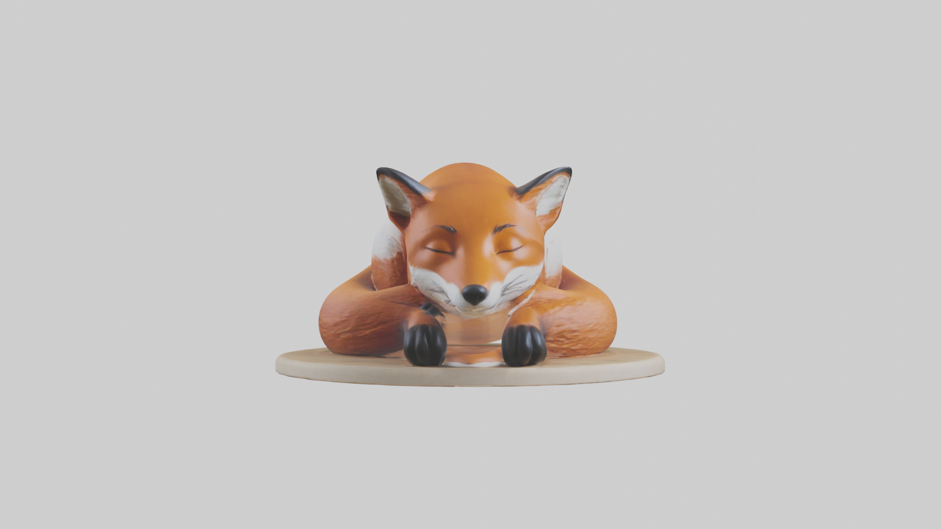 Fox sleeping model 3D model_9
