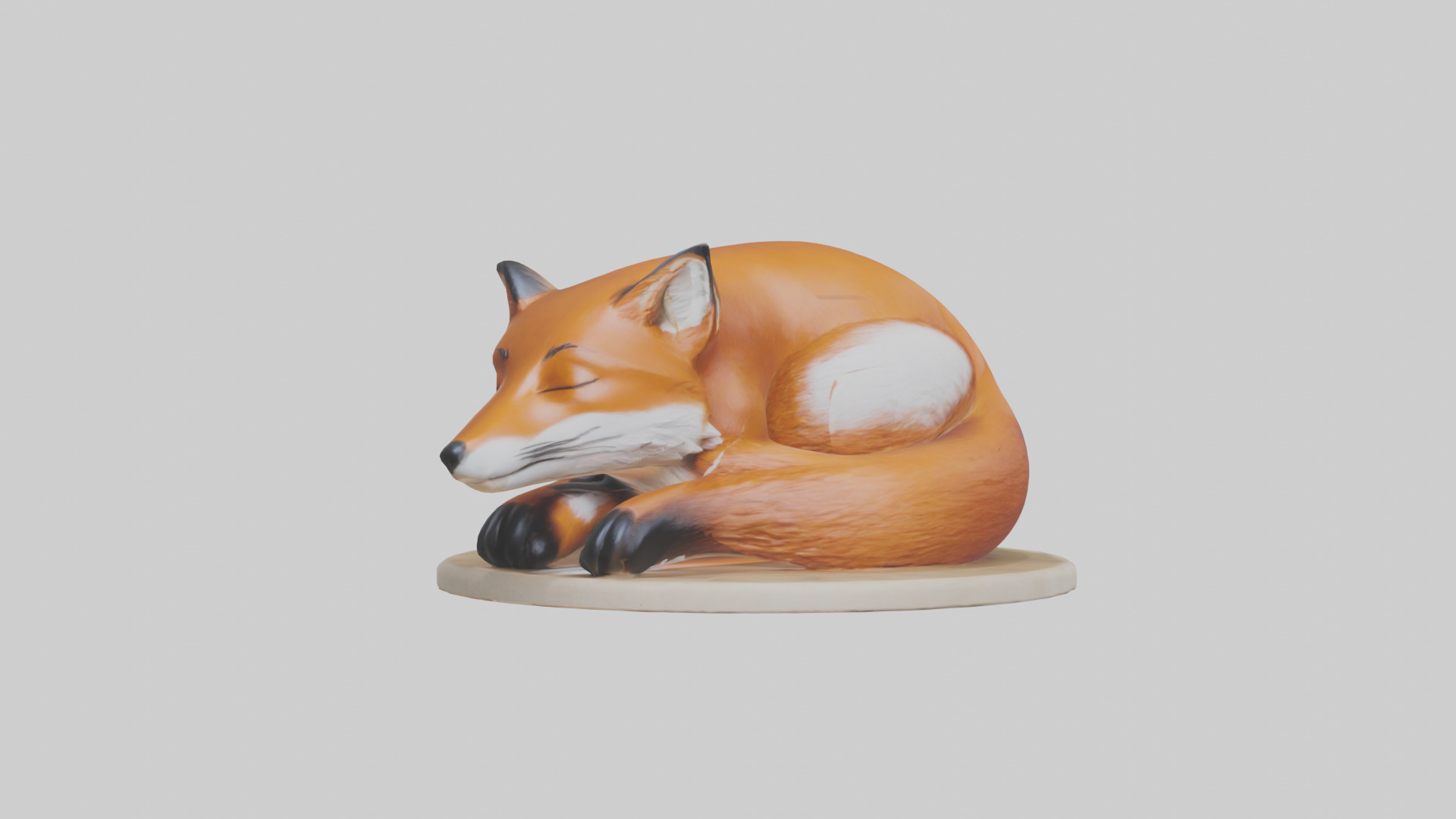 Fox sleeping model 3D model_10