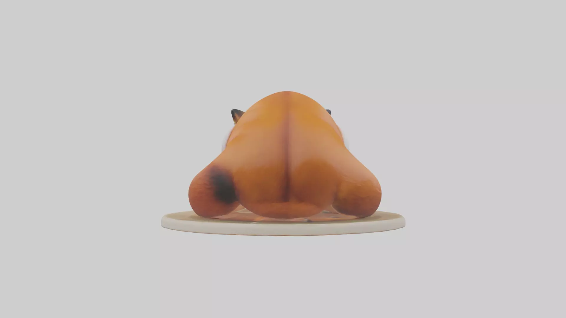 Fox sleeping model 3D model_0