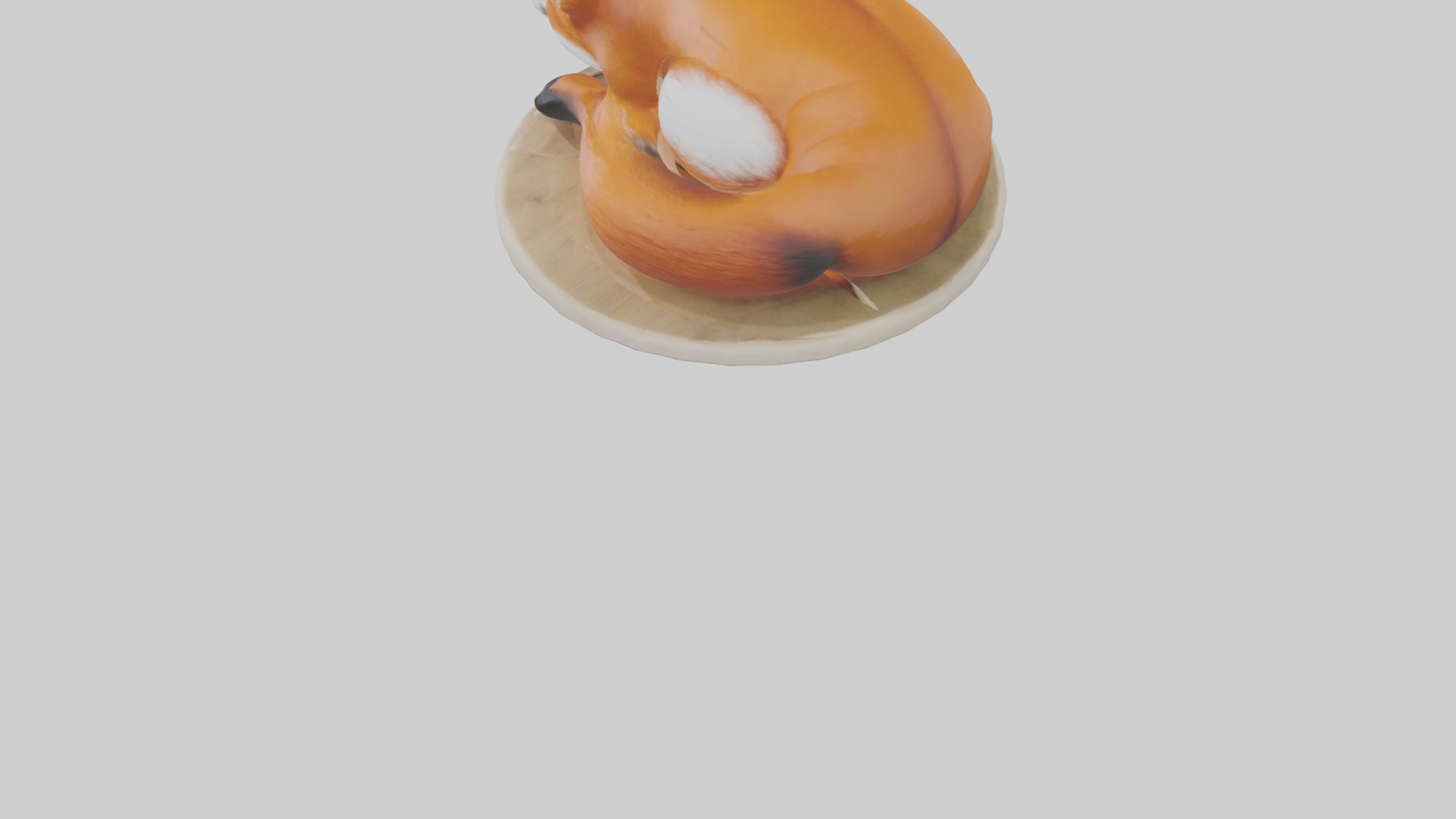 Fox sleeping model 3D model_3
