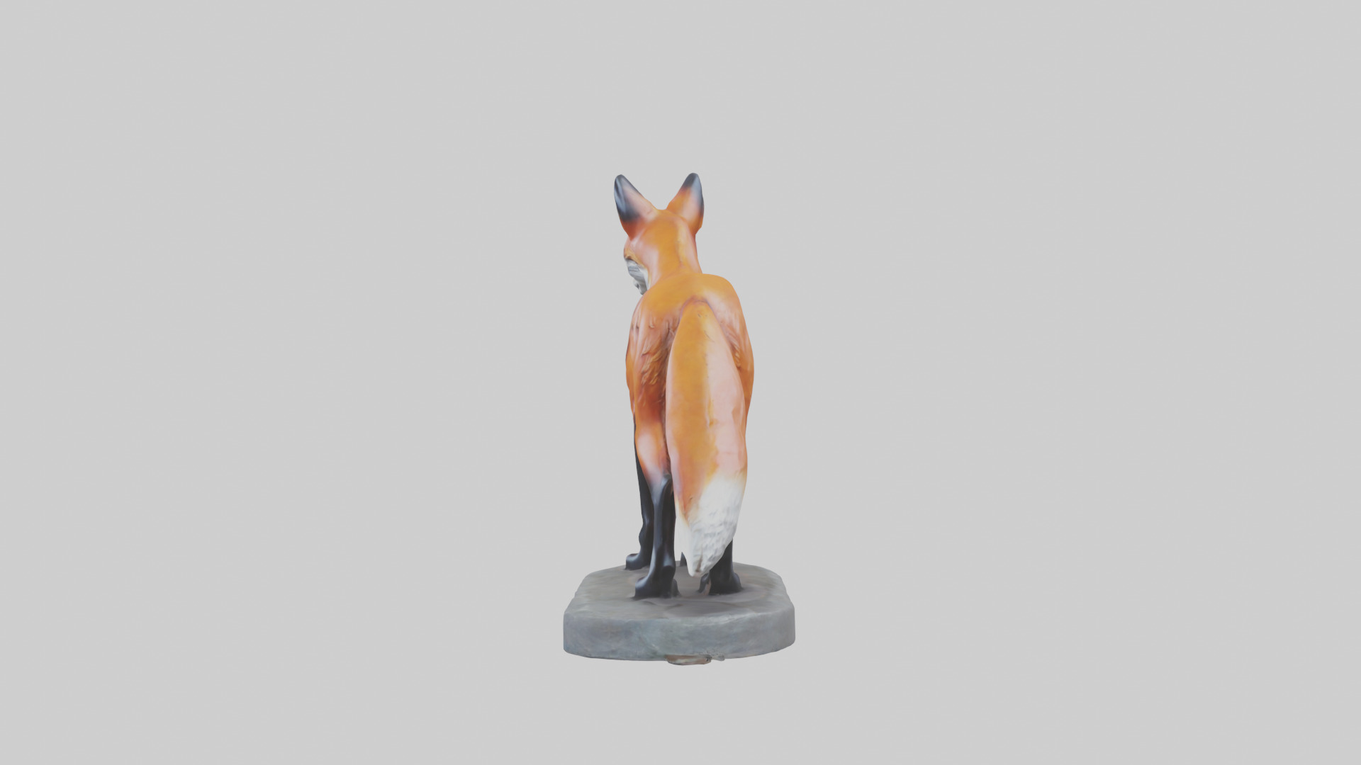 Fox statue model 3D model_12