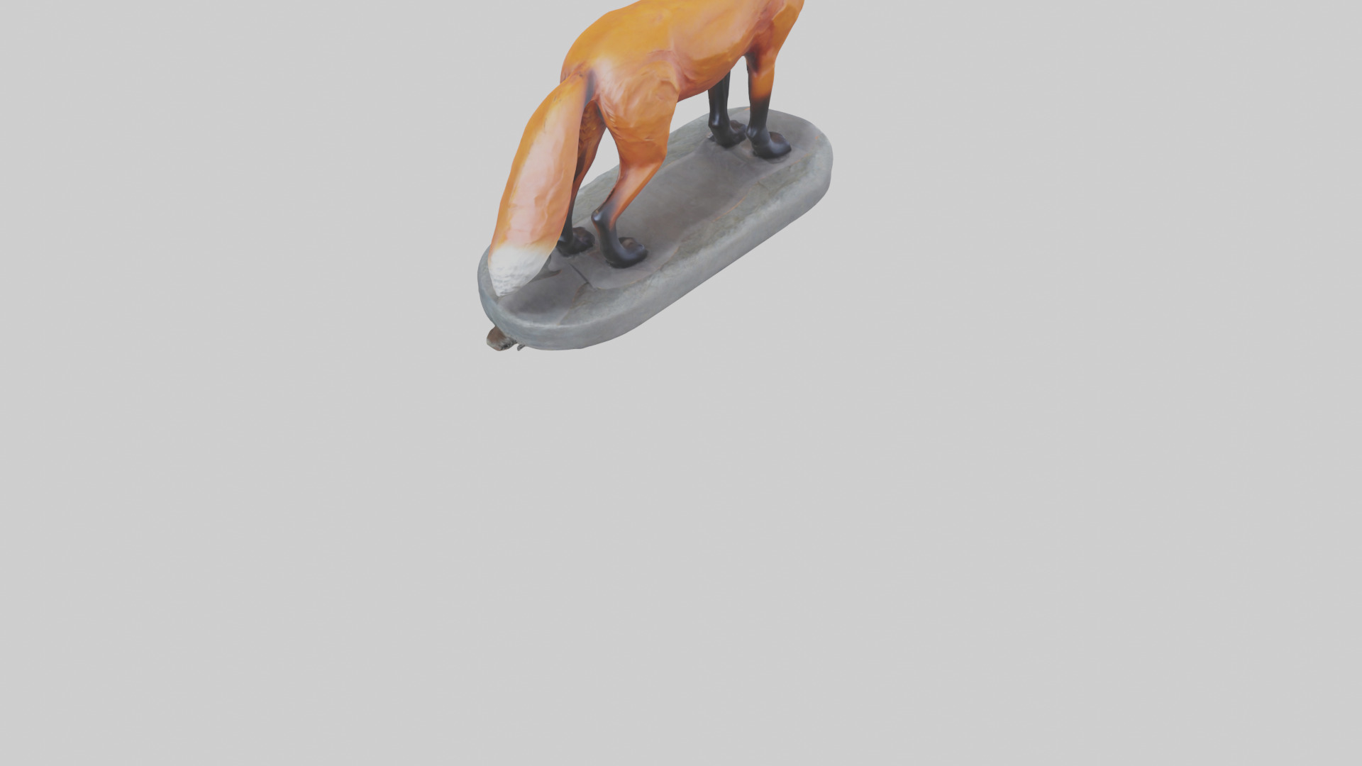 Fox statue model 3D model_3