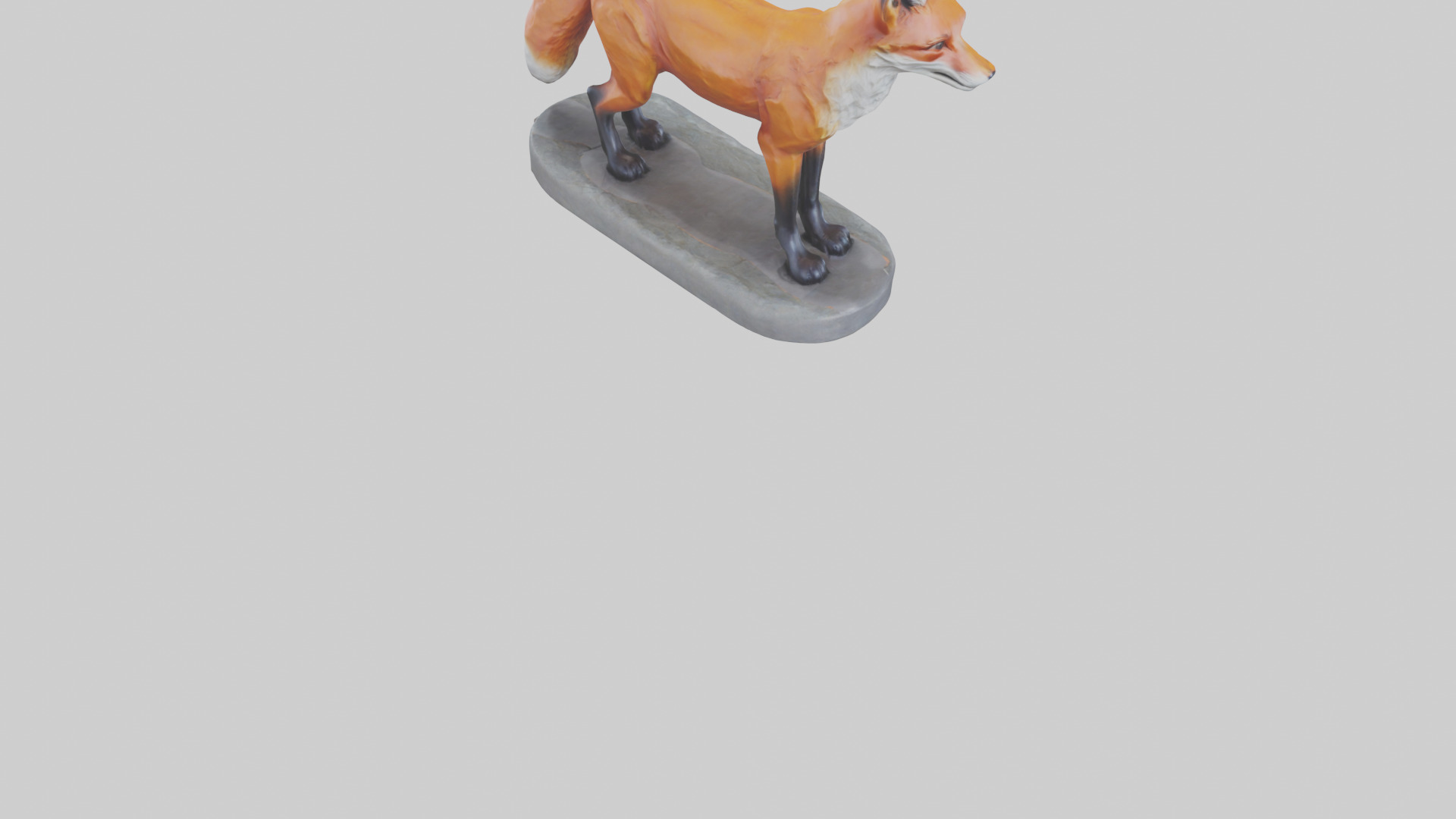 Fox statue model 3D model_4
