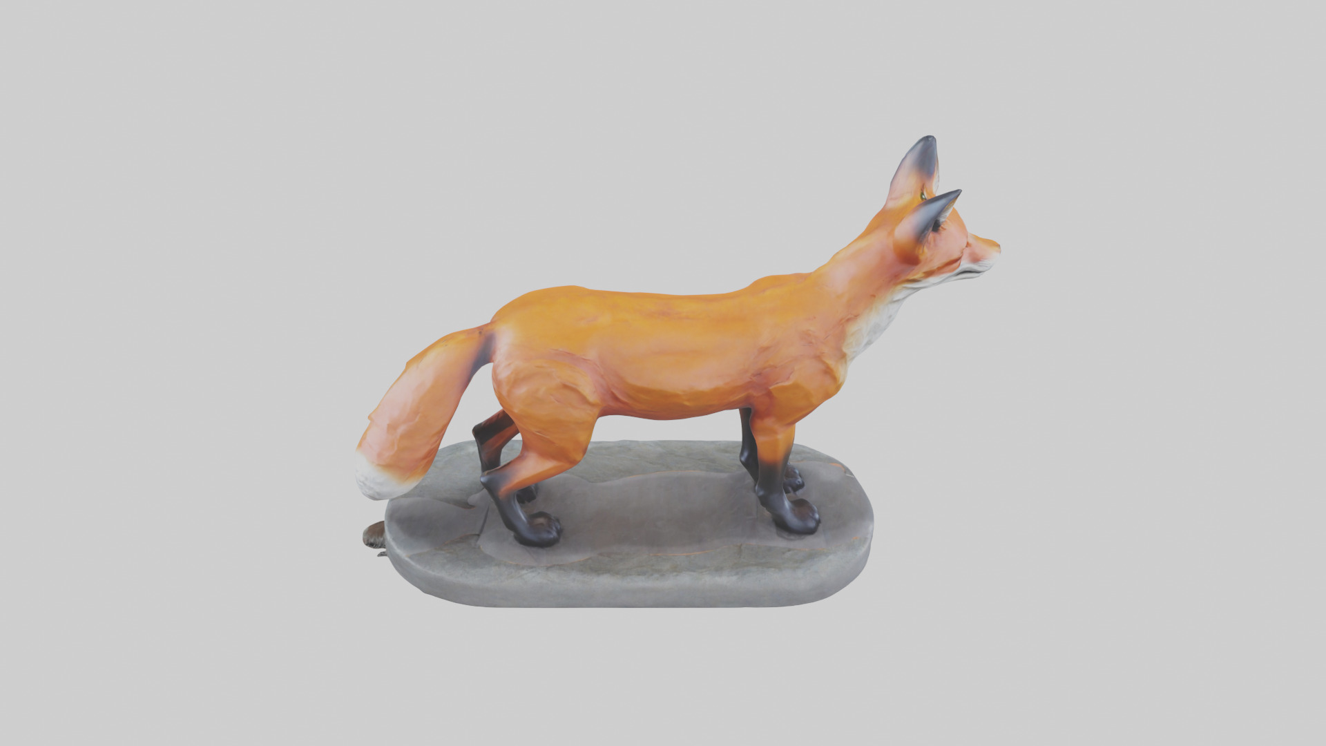 Fox statue model 3D model_15