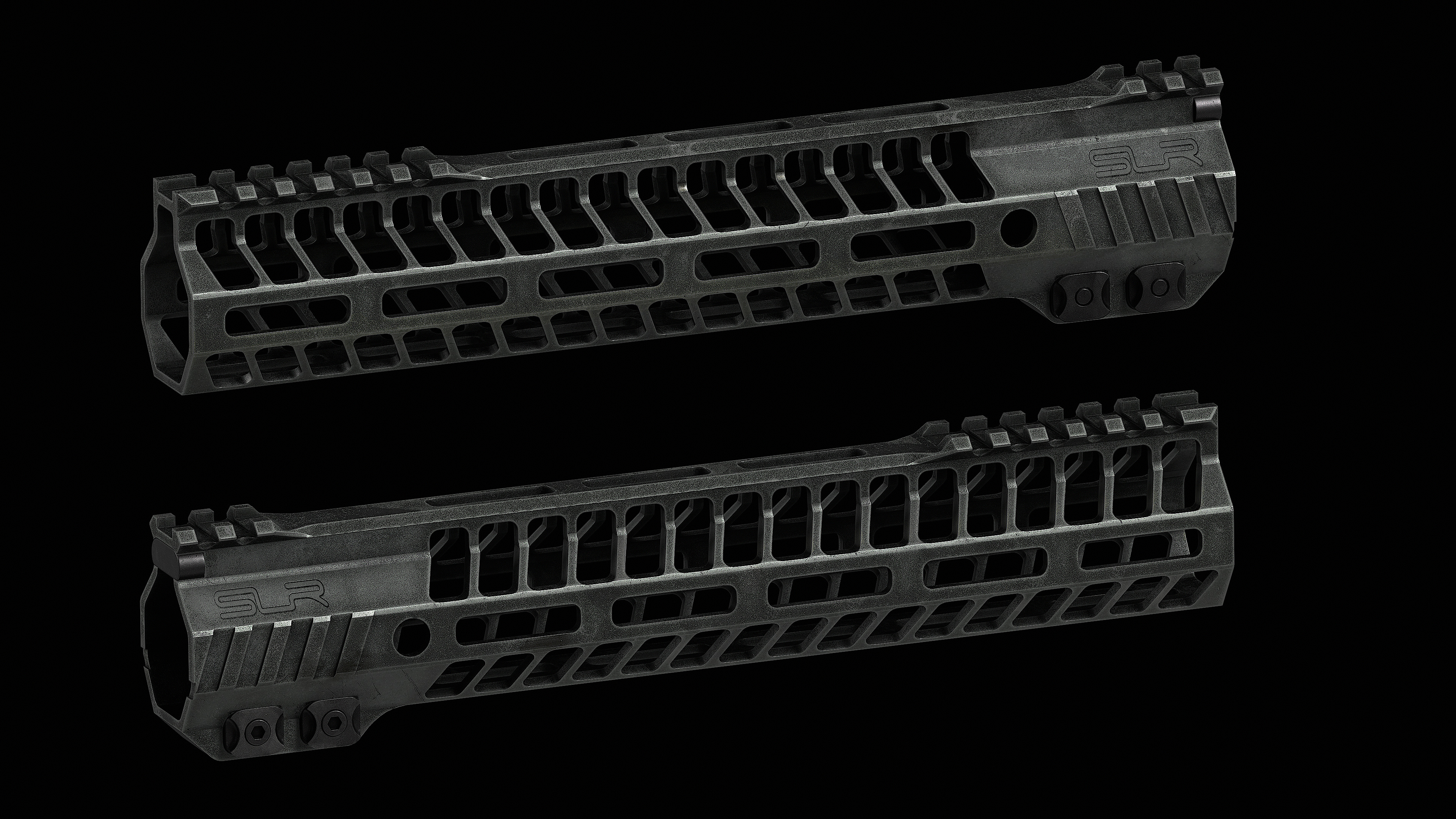 SLR Rifleworks HELIX M-LOK Handguard Low-poly 3D model_2