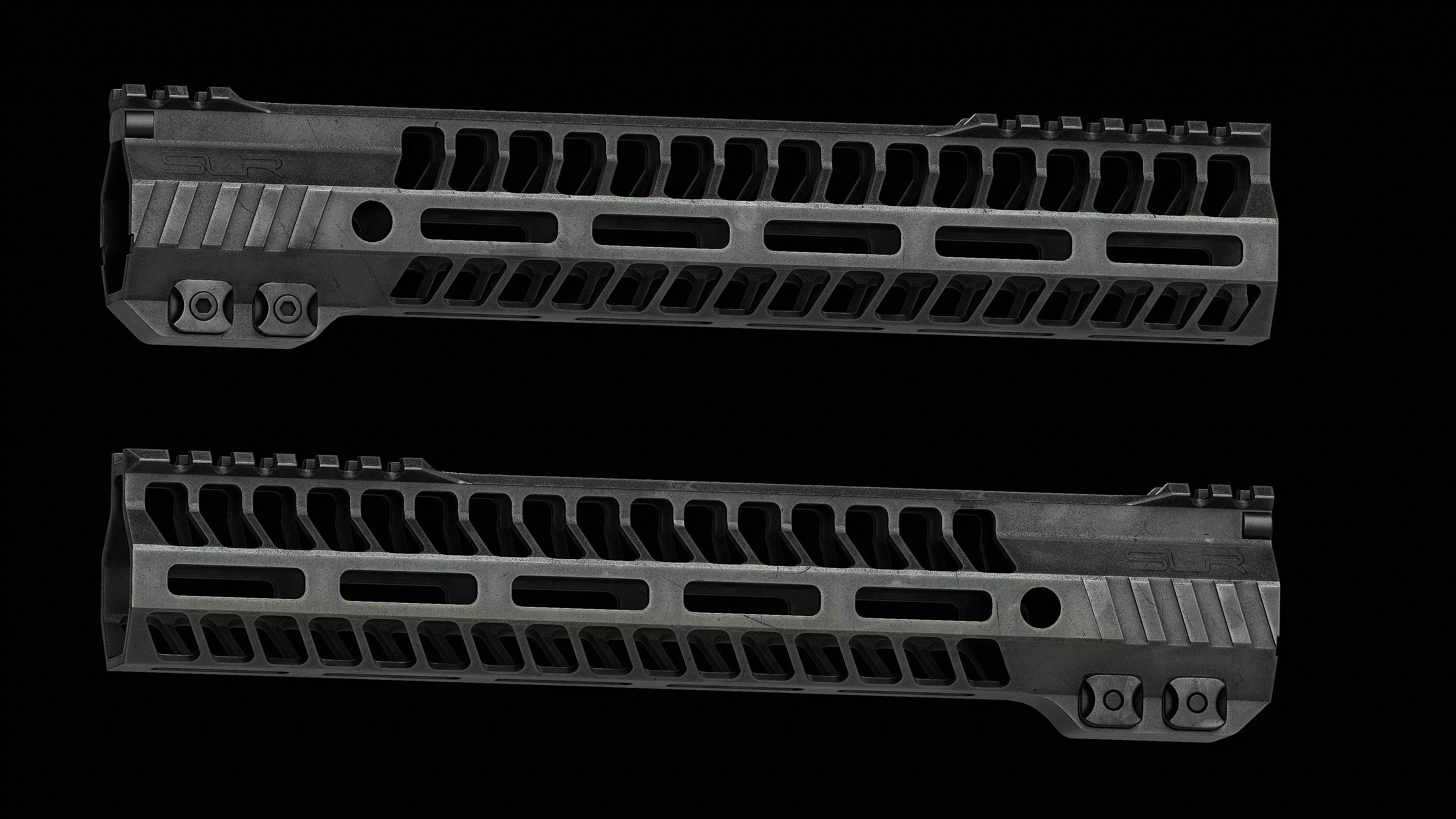 SLR Rifleworks HELIX M-LOK Handguard Low-poly 3D model_0
