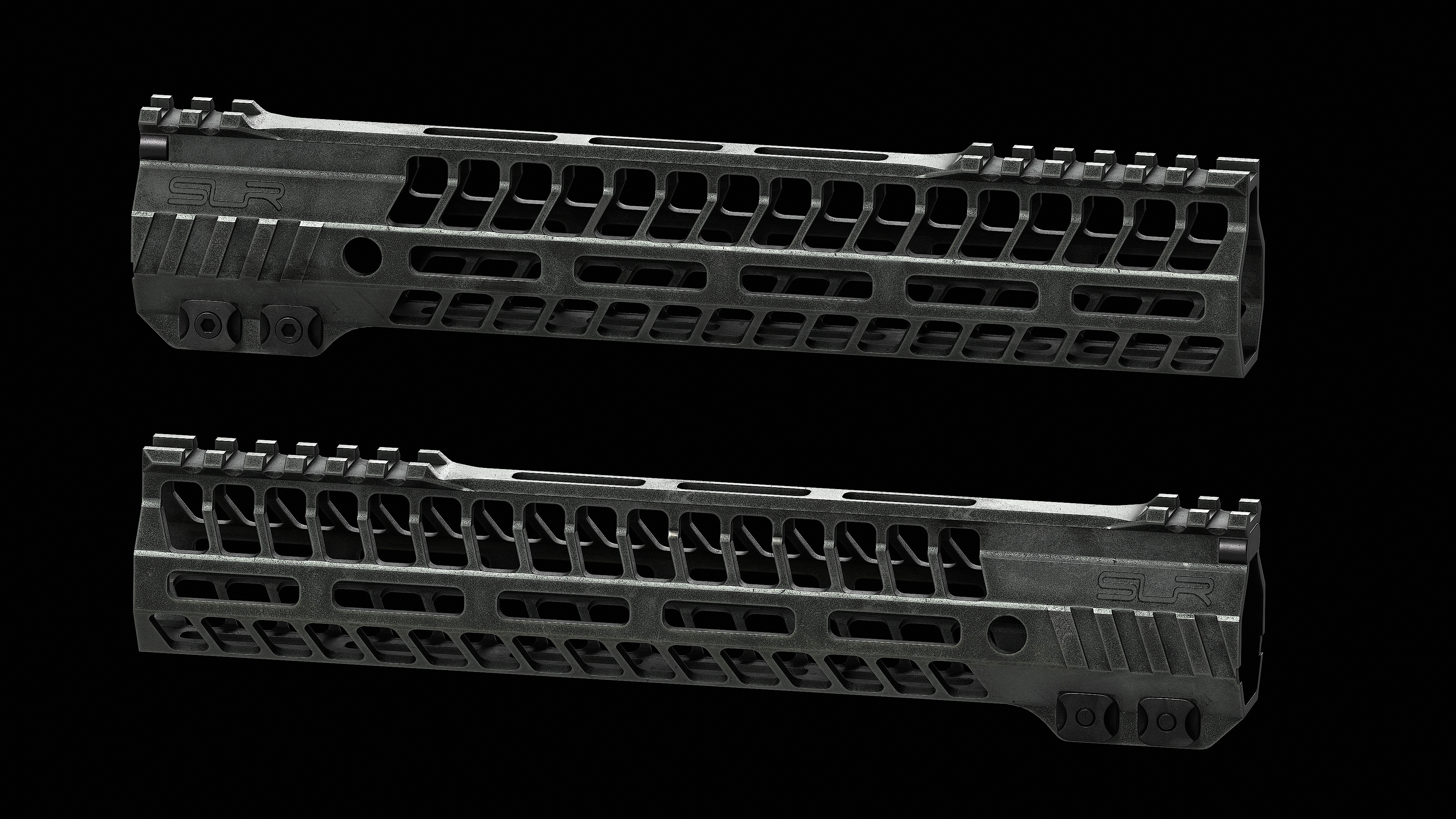 SLR Rifleworks HELIX M-LOK Handguard Low-poly 3D model_3