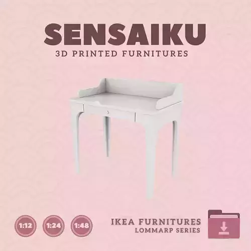 LOMMARP Desk for Miniature Dollhouse IKEA 3D Print