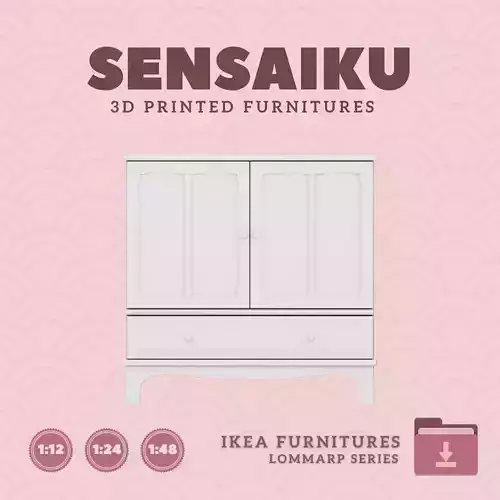 LOMMARP Cabinet for Miniature Dollhouse IKEA 3D Print