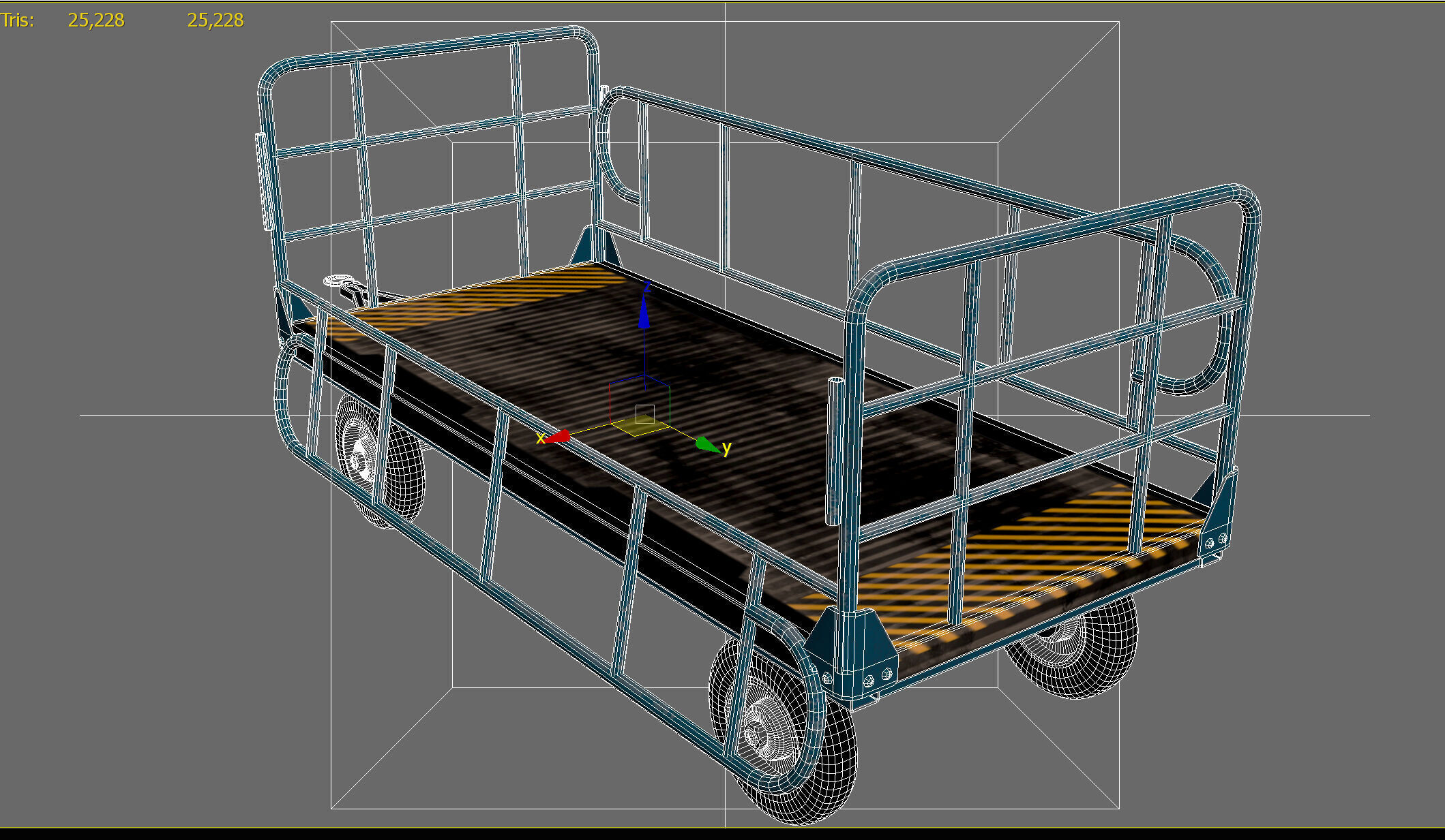 Cart 01 PBR Low-poly 3D model_9
