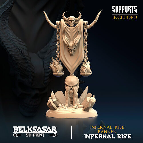 Infernal Rise Banner 3D print model