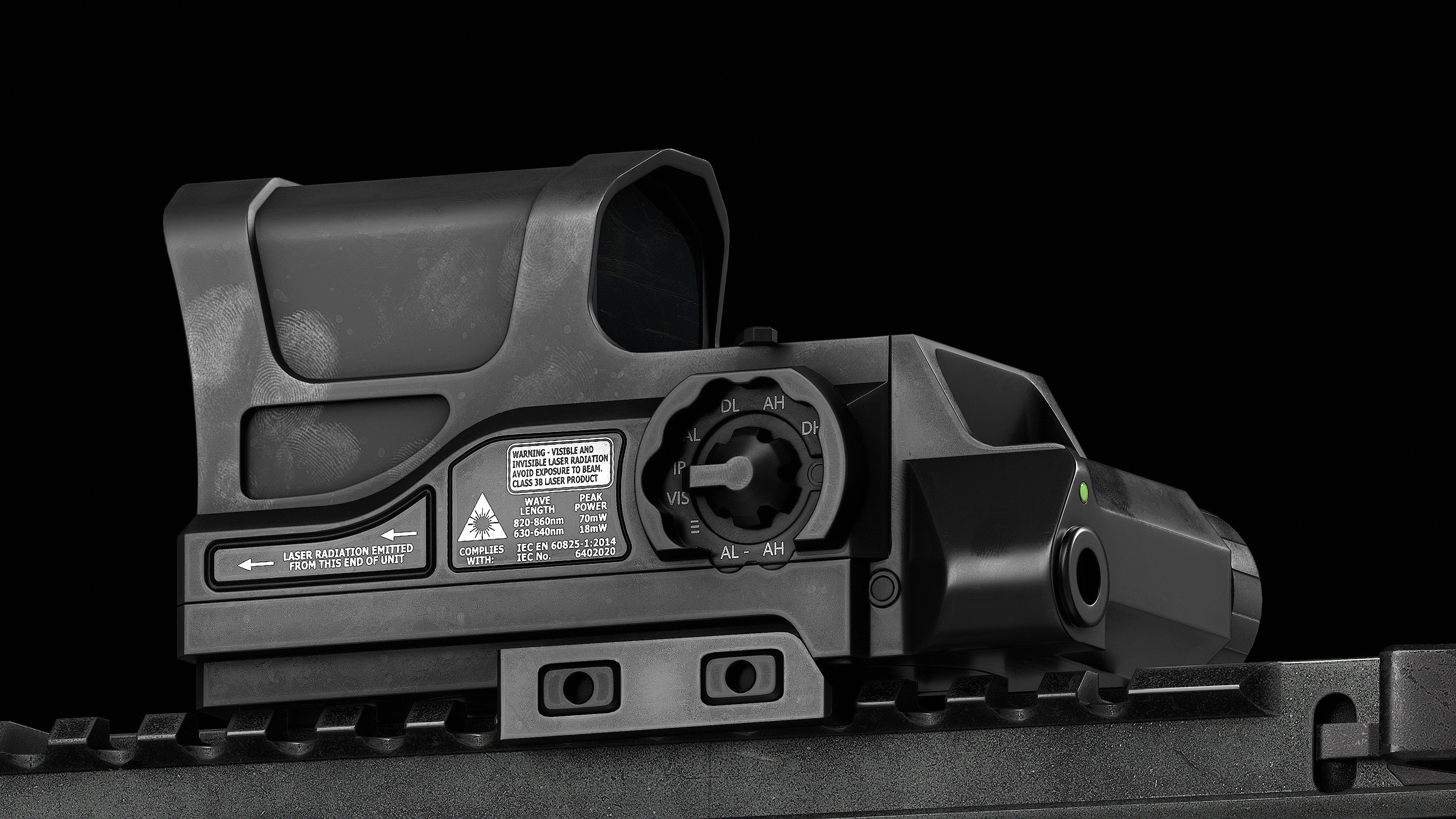 Wilcox Boss XE Reflex Sight Low-poly 3D model_3