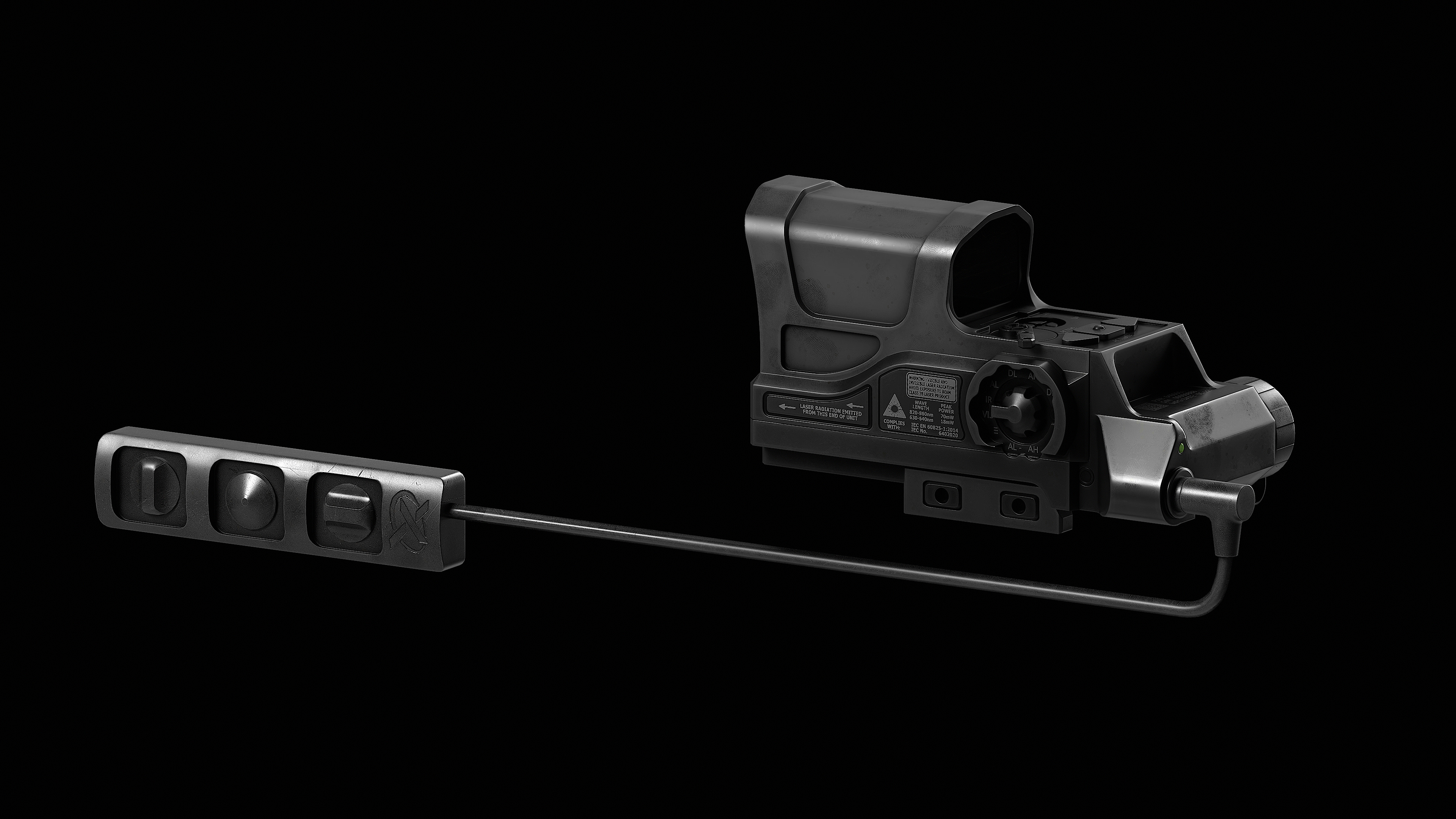 Wilcox Boss XE Reflex Sight Low-poly 3D model_9