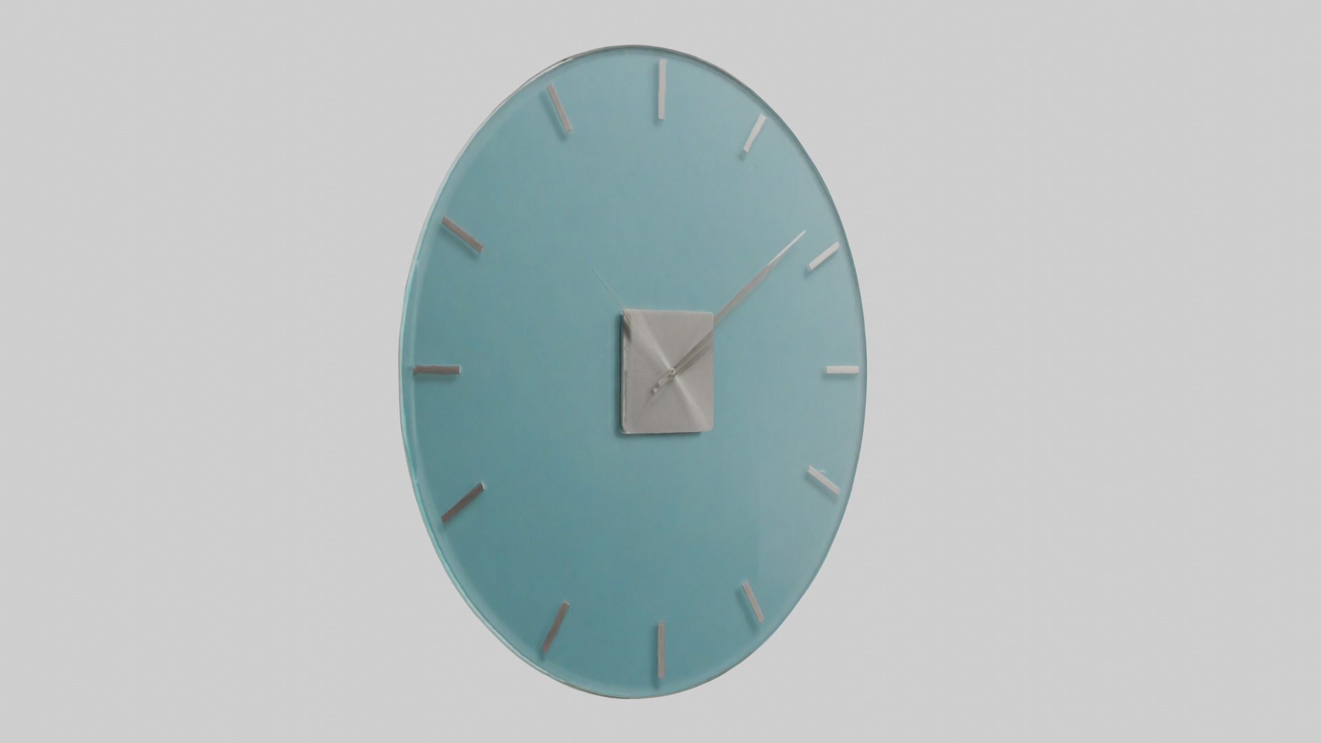 Frameless Glass Wall Clock model 3D model_1