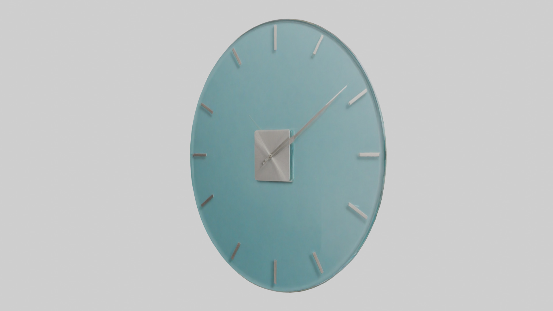 Frameless Glass Wall Clock model 3D model_2