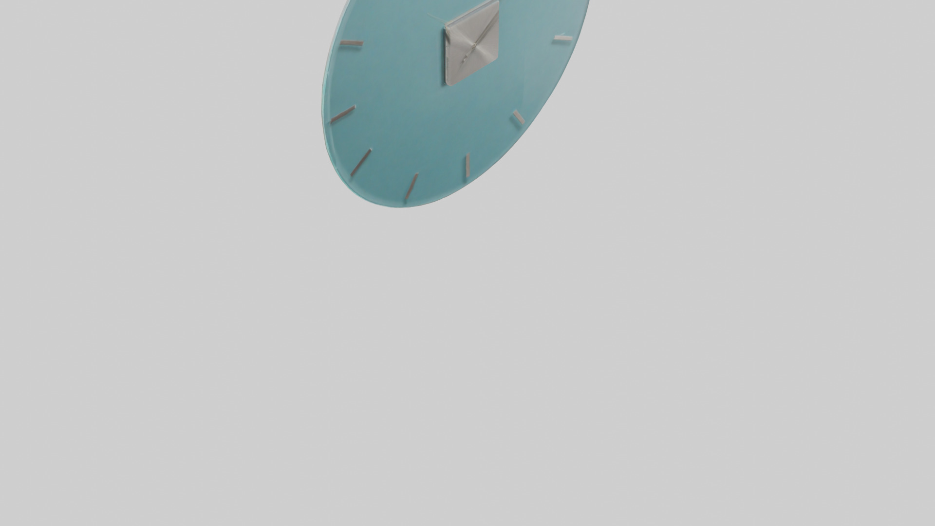 Frameless Glass Wall Clock model 3D model_3