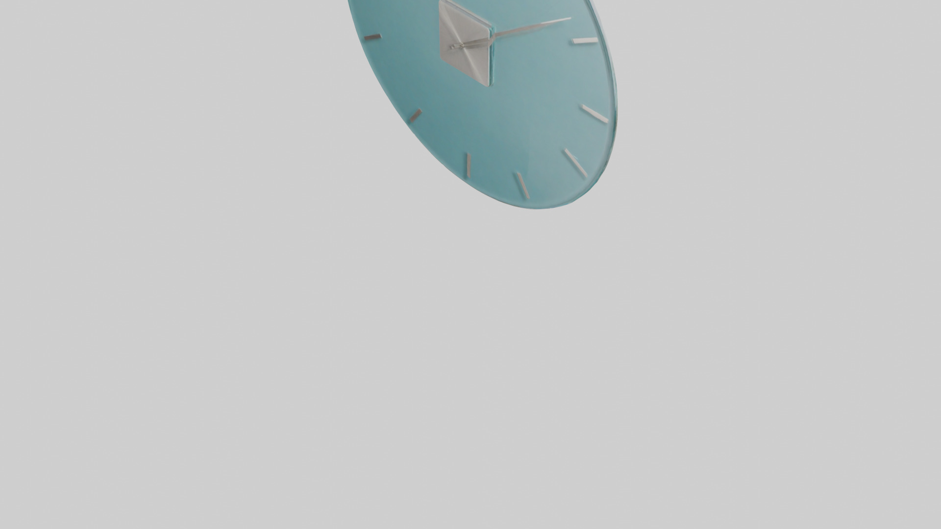 Frameless Glass Wall Clock model 3D model_4