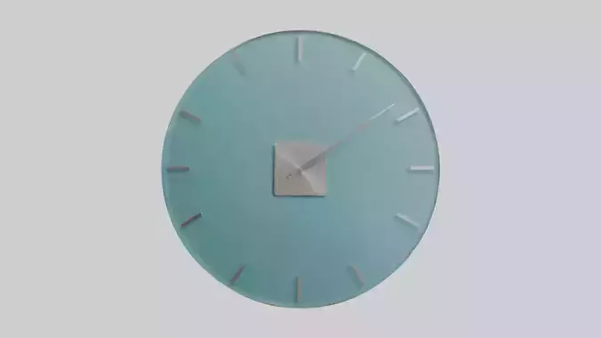 Frameless Glass Wall Clock model