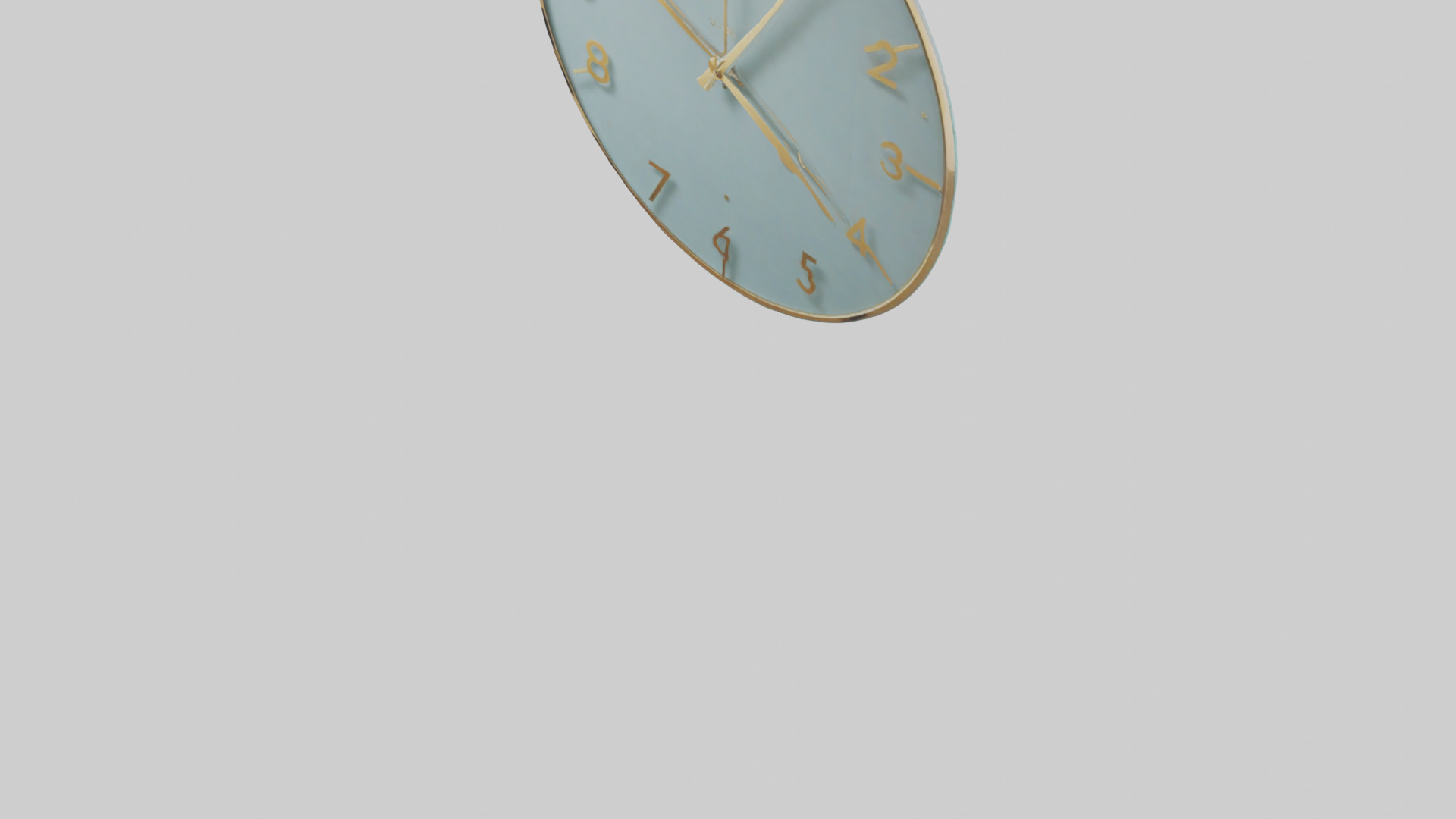 Frameless Glass Wall Clock model 3D model_5