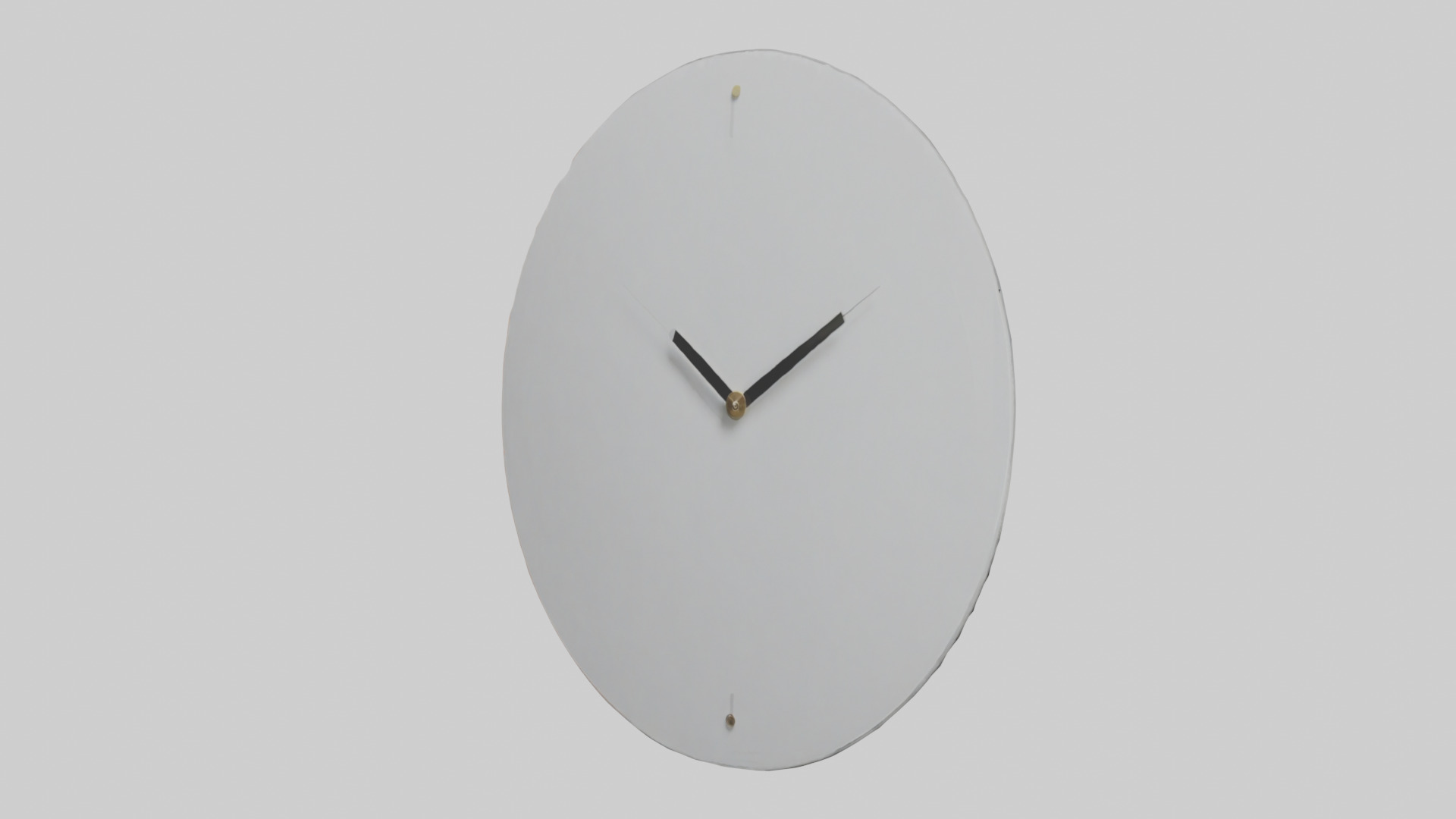 Frameless Modern Wall Clock model 3D model_2