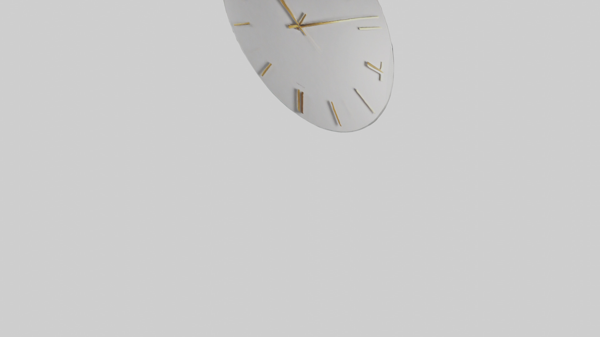 Frameless Modern Wall Clock model 3D model_5